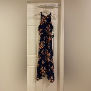 Navy/Coral Dress - Size 14 (Girls)